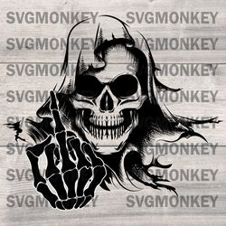 ghost middle finger svg png, dxf, eps