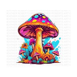 psychedelic magic mushrooms, mushrooms png, astronomy png, psychedelic decor png, psychedelic art, psychedelic wall art