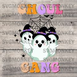 Ghoul Gang Boo Ghost Retro SVG – Spooky Halloween SVG PNG EPS DXF PDF, Cricut File