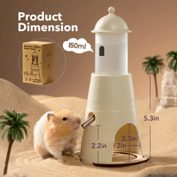 Hamster Water Bottle With Stand & Hideout Space 150ml Convenient And Comfortable Solution For Dwarf Hamsters Gerbil