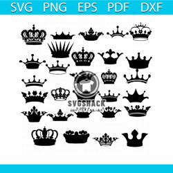 big collection vector crown silhouettes vintage bundle file svg, disney svg, disney gift, disney crown svg, crown silhou