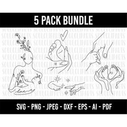 cod196-baby svg/pregnant woman plotter file svg bundle/line art svg/motherhood cricut pregnancy silhouette mum download/