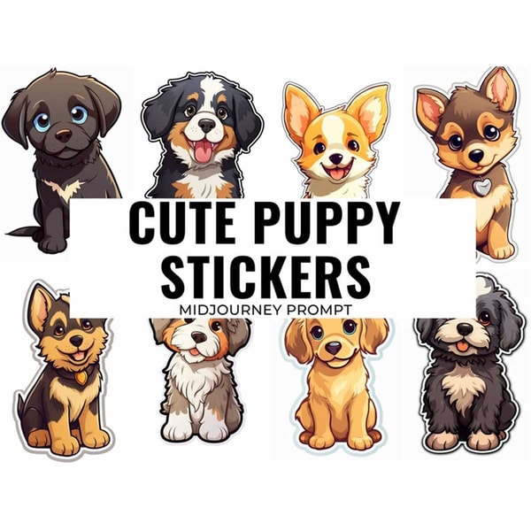 Mid Week Sticker Cute Puppy Stickers Midjourney Prompt, AI Art, Midjourney Pr | Inspire ...