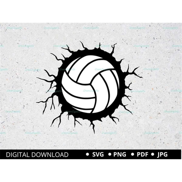 Volleyball Exploding Svg Volleyball SVG, Volleyball Breaks Wall, Volleyball Player Sv | Inspire ...