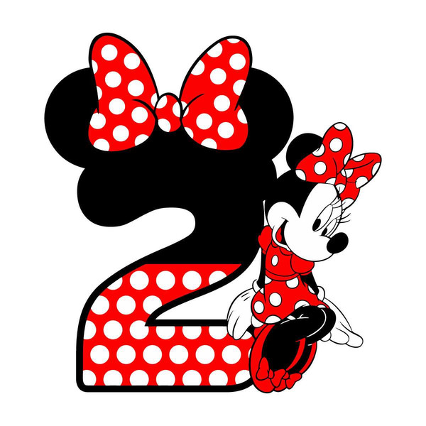 Birthday 2 Years Old Minnie Mouse SVG 2nd Birthday SVG Inspire
