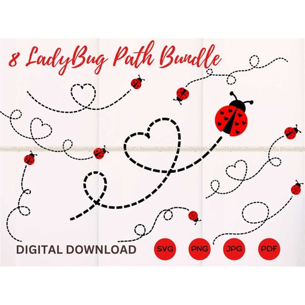 Ladybug Path SVG, Layered Ladybug Bundle Svg Files, Ladybug | Inspire ...