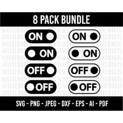 COD652- On Off Switch Svg, On Off Toggle Svg, Power Button Svg, Mode On SVG, Mode Off SVG, Cricut, Silhouette, Sticker,