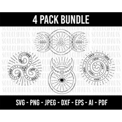 cod607-moon svg/flowers moon svg clipart/boho  svg/celestial eye svg/crescent moon svg, celestial night moon clipart com