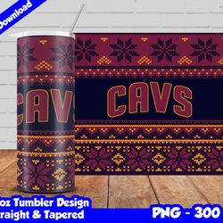 Cavaliers Tumbler Design PNG, 20oz Skinny Tumbler Sublimation Template, Basketball Cavs, Straight and Tapered Design,
