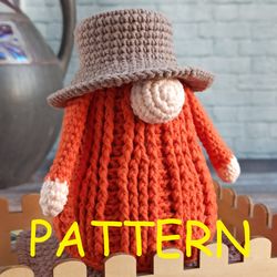 Crochet Pumpkin Gnome pattern PDF Halloween gnome crochet pattern