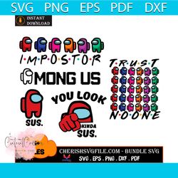 among us you look kinda sus bundle svg, 5 files among us you look kinda sus svg