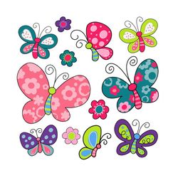 butterflies clipart, butterfly png, butterfly clipart, flowers, monarch butterfly, insects, digital, scrapbooking, stick