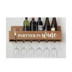 partner in wine svg, funny wine svg, mom life svg, wine decal, wine glass svg, drinking, wine quote svg, cut file for cr
