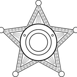 blank sheriff badge new line art vector svg dxf eps png jpg file