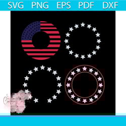 america stars circle bundle svg, independence day svg, 4th of july svg, stars svg, circle svg, bundle svg, patriotic svg