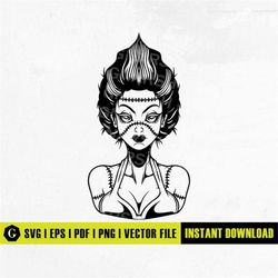 bride of frankenstein svg files, frankenstein bride svg, frankenstein, horror movie scary halloween shirt, halloween png