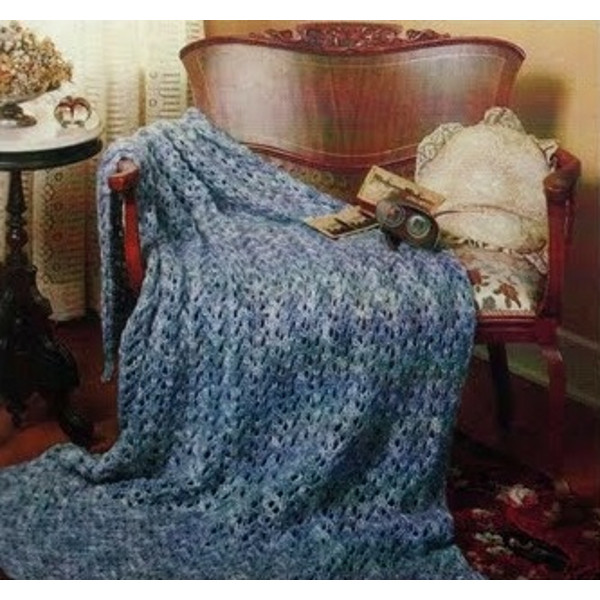 Digital  Vintage Knitting Pattern Afghan Mohair Victorian Lace  Country Home Decor  English PDF Template (3).jpg