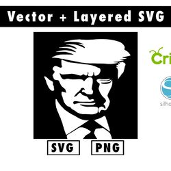 Donald-Trump SVG AND PNG files for cricut machine , anime svg , manga svg , Goku svg