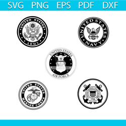 military emblem, bundle file, logo svg, svg