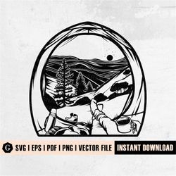 into the wild svg file | adventure awaits | camper camping camping mountain scene | camping patch | camping tent | wilde