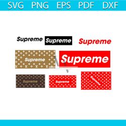 supreme svg, bundle file, superme pattern svg, louis vuitton pattern, cricut file, silhouette cameo svg, png, eps, dxf