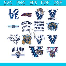 villanova university, wildcats svg, villanova wildcats, logo bundle svg, college svg, university svg, shirts, silhouette