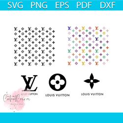louis vuitton svg, bundle file, lv bundle, brand logo svg, louis vuitton pattern, cricut file, silhouette cameo svg, png