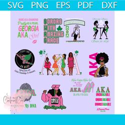aka girl bundle svg, sorority svg, amazing grace svg, woman of faith svg, sorority sisters svg, fighting cancer svg, act
