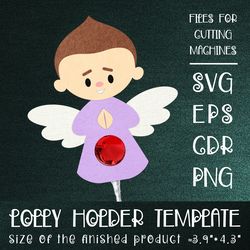 Angel Boy Lollipop Holder | Paper Craft Template SVG