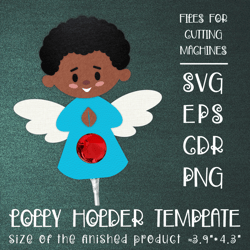 Black Boy Angel  | Lollipop Holder | Paper Craft Template SVG