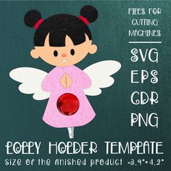 Angel Girl | Lollipop Holder SVG | Paper Craft Template