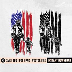 us firefighter father and son svg file | firefighter svg | firefighter shirt | us firefighter svg | firefighter dad shir