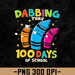 dabbing crayons kids 100 days school lover shirt boys girls svg, eps, png, dxf, digital download