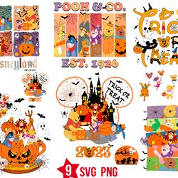 Disney Halloween Bundle Svg Png, Halloween Mouse And Friends, Trick Or Treat Svg, Spooky Season svg