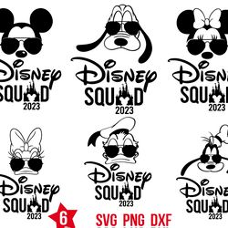 Disney Squad Svg, Mickey Mouse And Friends, Mouse Family Vacation Svg, Vacay Mode Svg, Magical Kingdom Svg