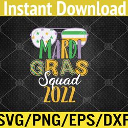 Crawfish Mardi Gras Squad 2022 US American Flag Sunglasses Svg, Eps, Png, Dxf, Digital Download