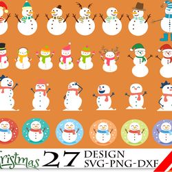 snowman christmas svg, bundle christmas svg png, dxf, pdf, jpg,...