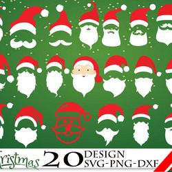 santa's face christmas svg, bundle christmas svg png, dxf, pdf, jpg,...