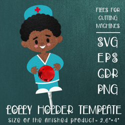 Black Man Doctor | Lollipop Holder SVG | Paper Craft Template