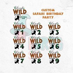 Safari Number Png, Lets Get Wild, I'm Turning on, Tiger Pattern Png, Birthday Party Number, Baby Party Png, Number Png,