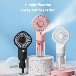 Strong Power Spray Humidification Small Fan, Usb Charging Portable Fan