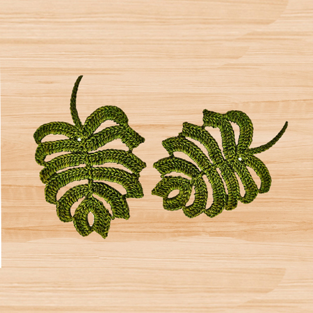 crochet leaf coaster pattern