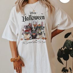disney stitch halloween comfort color shirt, stitch halloween pumpkin shirt, stitch horror shirt, disney castle