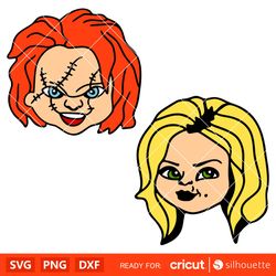 Chucky & Tiffany Bundle Svg, Friends Till The End Svg, Halloween Svg, Horror Movie Svg