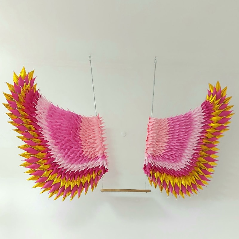 Pink wings swings, Wedding Angel wings backdrop interior decoration, studios, showcases, baby showers, nursery decor, wings.jpg