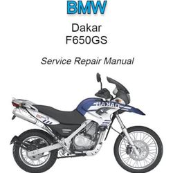 BMW F650GS Dakar Service Repair Manual