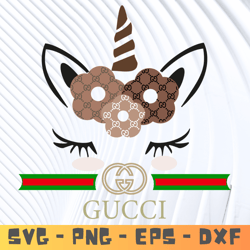 logo gucci unicorn brand svg, fashion brand svg, unicorn gucci logo silhouette svg file cut digital download.