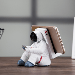 simple astronaut mobile phone stand, student desktop holder cute spaceman cell phone holder