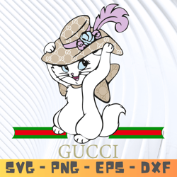 logo gucci cat brand svg, fashion brand svg, cat gucci logo silhouette svg file cut digital download