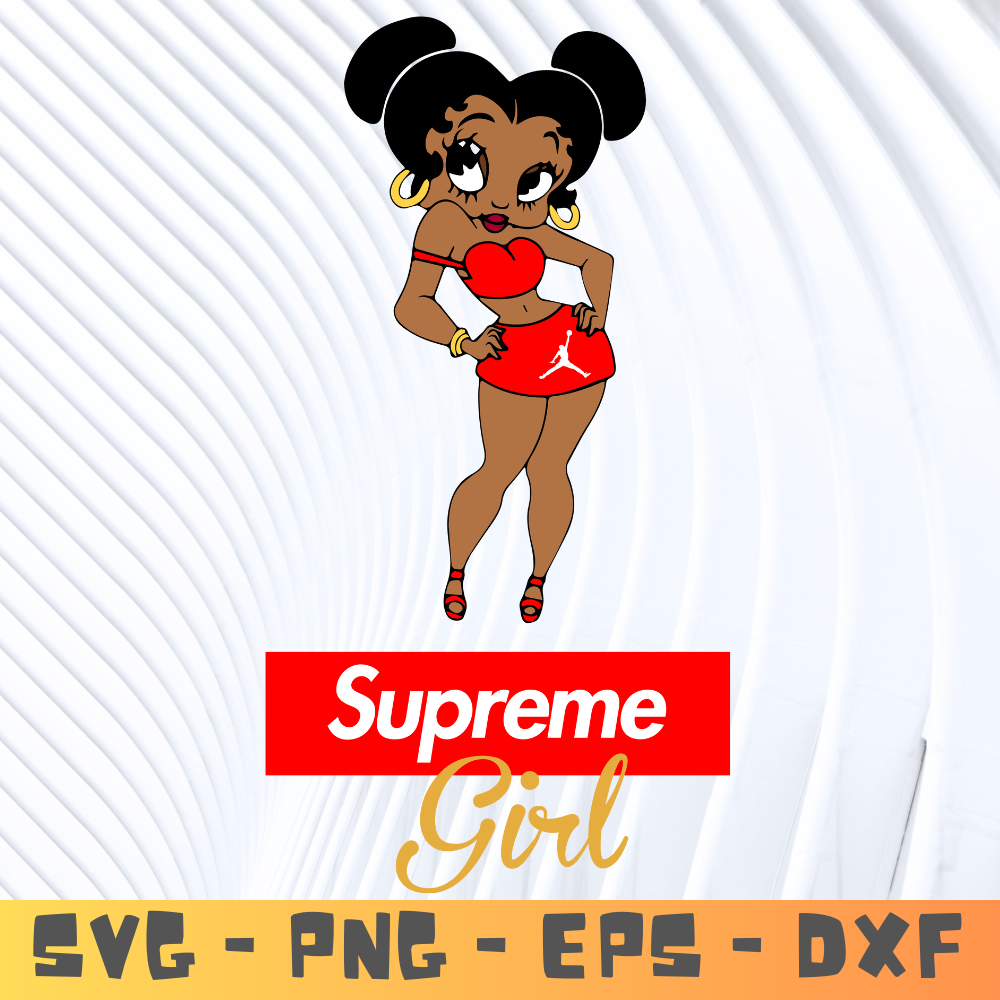 Supreme girl Svg, Fashion Brand Svg,Famous Brand Svg, Lv Silhouette Svg Files, Layered Files, Supreme PNG-SVG-EPS-DXF